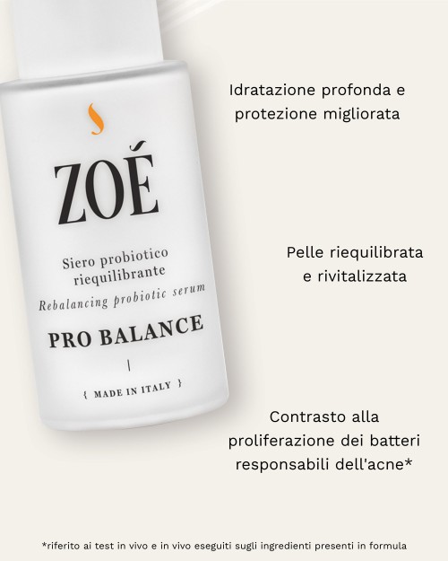 PROBALANCE Siero Acido Ialuronico & Probiotici - Riequilibrante e Rivitalizzante con omega 3 - 30 ml