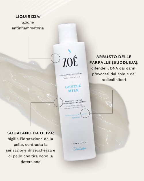 GENTLE MILK Latte detergente naturale con Buddleja & Picnogenolo® - Senza risciacquo - 250 ml