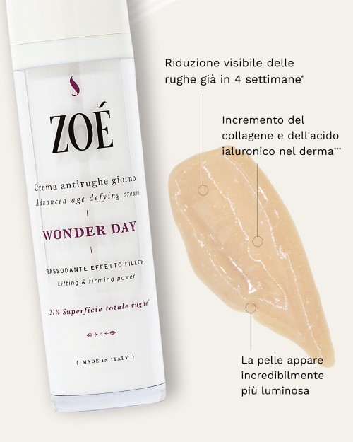 WONDER DAY Crema antietà giorno effetto lifting immediato con omega 3 e 6 e peptidi - 50 ml