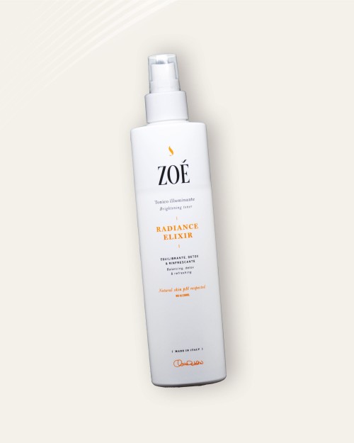 RADIANCE ELIXIR Tonico viso naturale con Picnogenolo® e acque floreali -  Astringente, detox, no alcool - 250 ml Flacone Spray