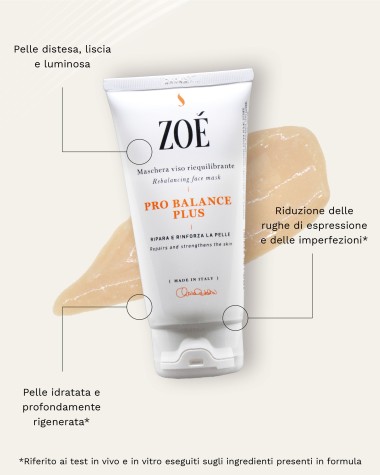 PROBALANCE PLUS Maschera riequilibrante e idratante con Niacinamide, Probiotici e Fermentato di Avena - 75 ml