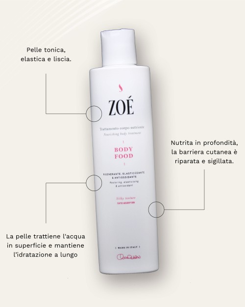 BODY FOOD Crema corpo elasticizzante con Vitamina E, Burro di Cupuaçu & Ceramide - 250 ml