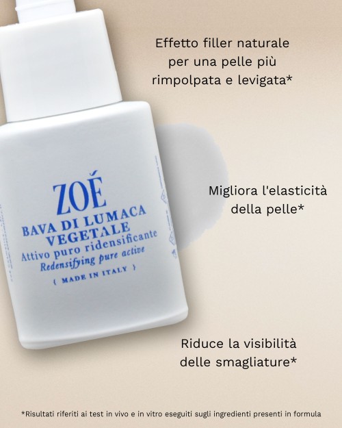 Attivo Puro BAVA di LUMACA VEGETALE effetto Filler e Ridensificante estratto dalla Radice di Ginseng - 15ml