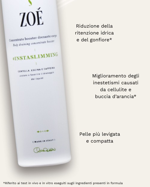 INSTASLIMMING Booster drenante corpo con Centella, Escina e Caffeina - 200ml