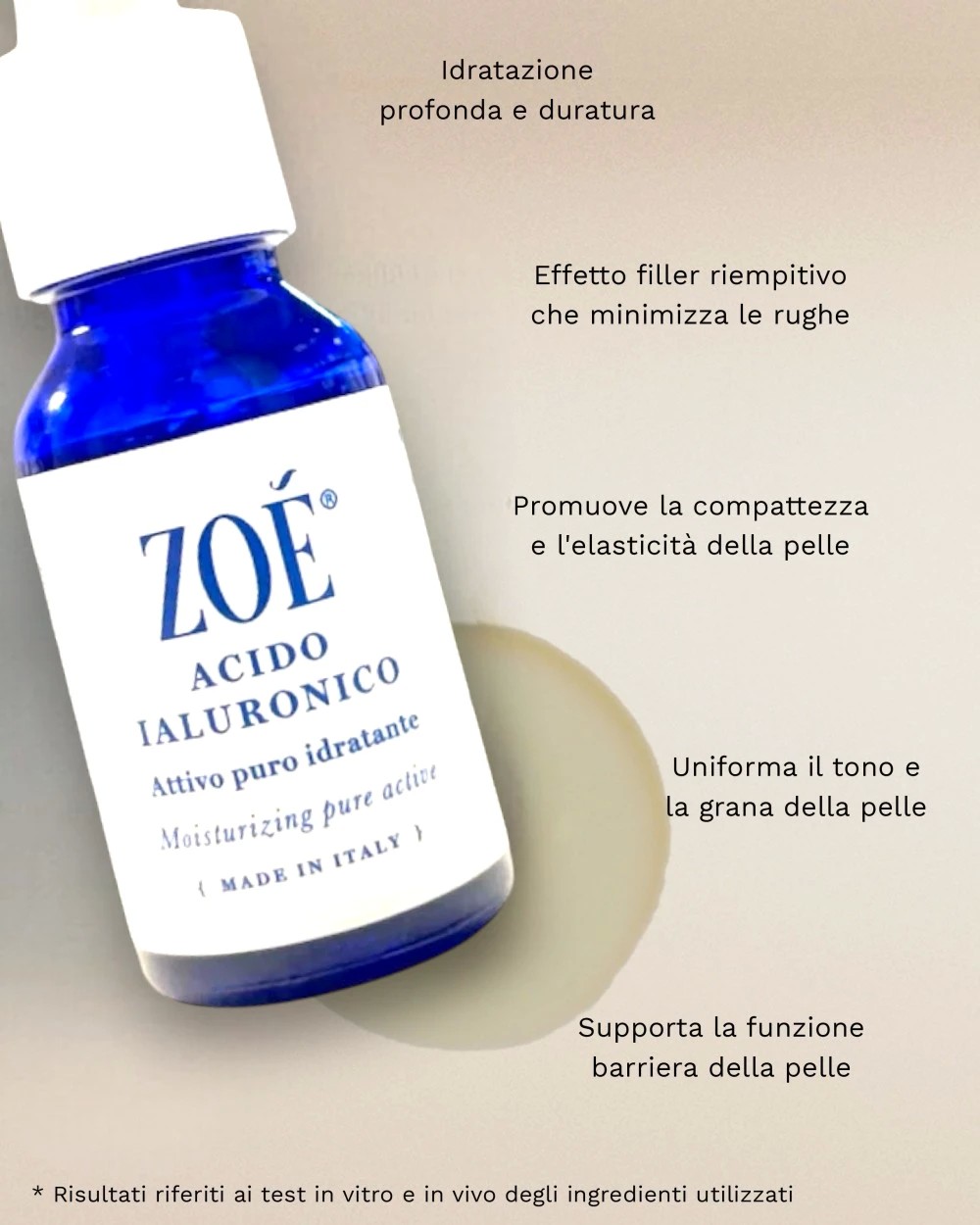 Attivo puro ACIDO IALURONICO idratante ed effetto lifting istantaneo - 15 ml