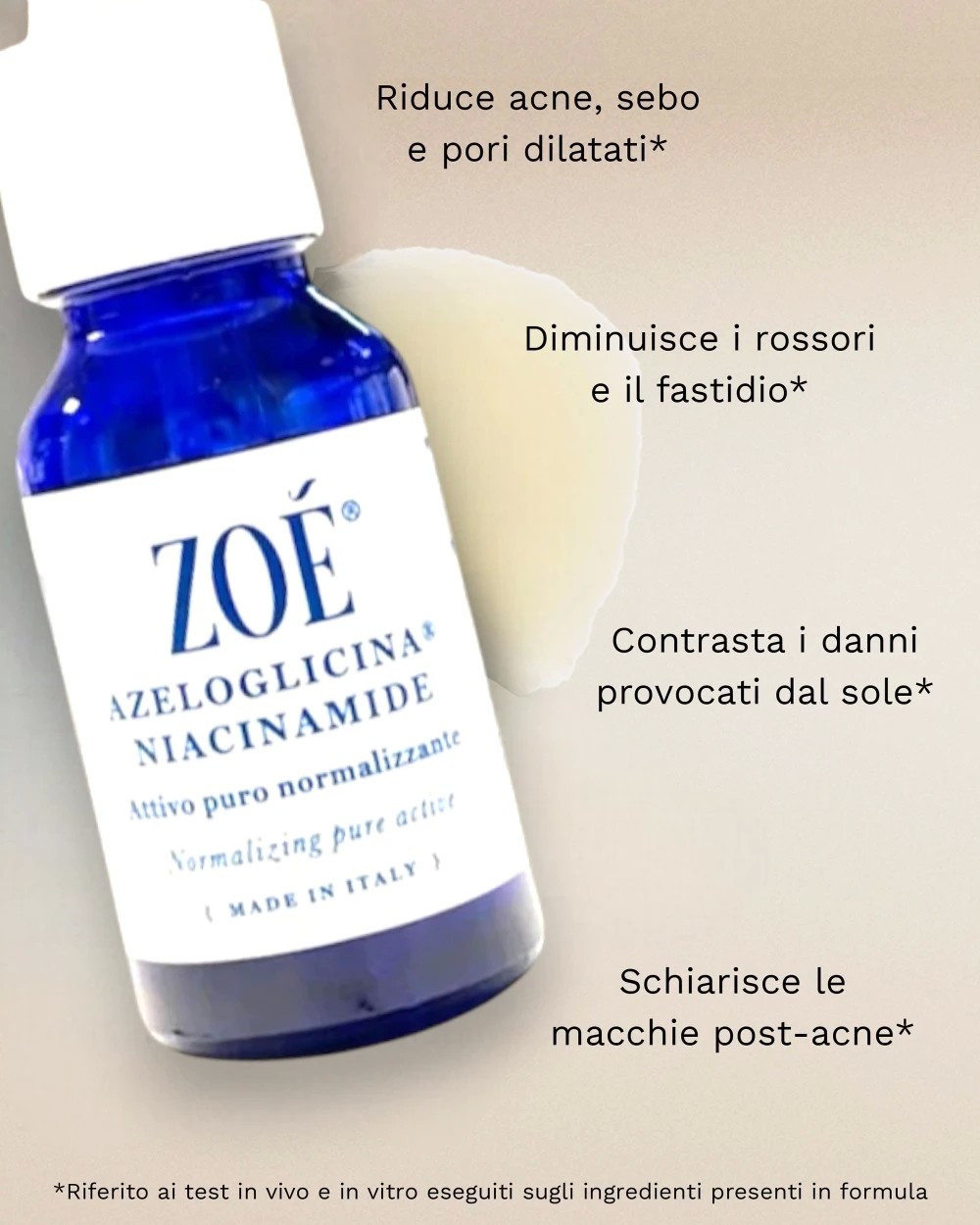 Attivo puro AZELOGLICINA® e NIACINAMIDE ad azione normalizzante seboregolatrice e anti imperfezioni- 15ml