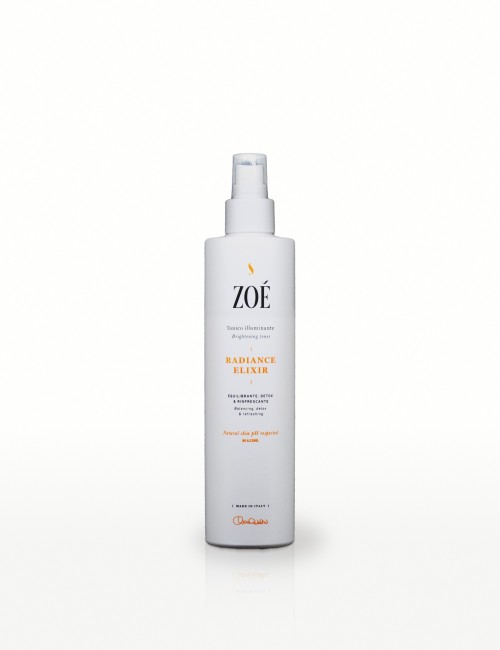 RADIANCE ELIXIR Tonico viso naturale con Picnogenolo® e acque floreali -  Astringente, detox, no alcool - 250 ml Flacone Spray