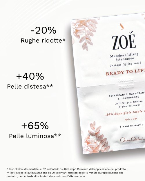 READY TO LIFT Maschera antirughe attivatrice di luminosità con Vitamina C e PeptidI - Effetto Lifting provato in 15 minuti
