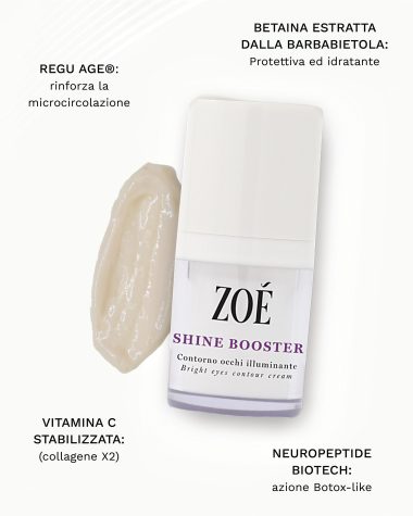 SHINE BOOSTER Contorno occhi antirughe con Regu-Age® e Peptidi Biomimetici effetto filler su borse -30% e occhiaie -50% - 15 ml