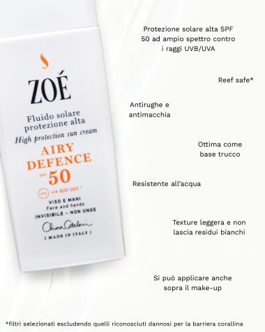 AIRY DEFENCE Crema solare viso antimacchia e antirughe spf 50 - 50 ml