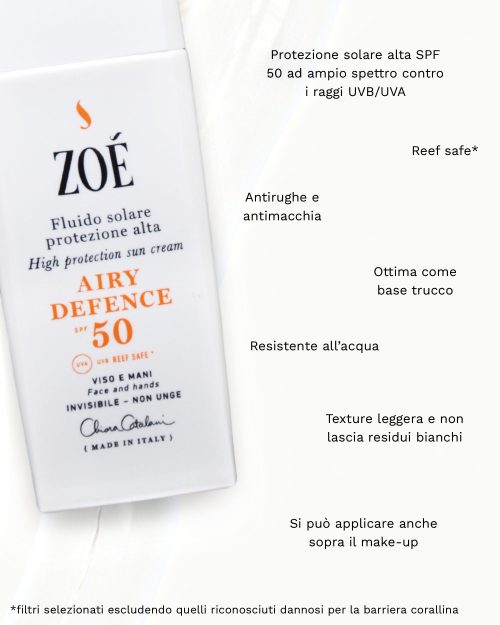 AIRY DEFENCE Crema solare viso antimacchia e antirughe spf 50 - 50 ml