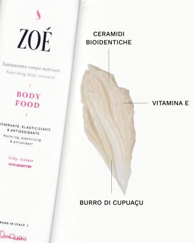 BODY FOOD Crema corpo elasticizzante con Vitamina E, Burro di Cupuaçu & Ceramide - 250 ml