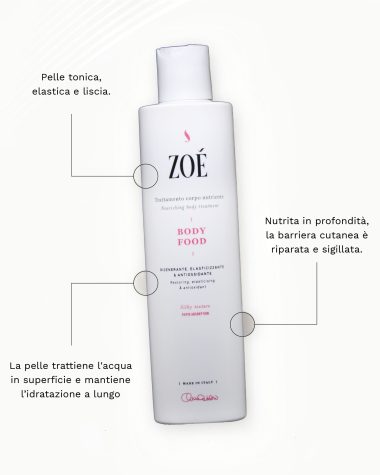 BODY FOOD Crema corpo elasticizzante con Vitamina E, Burro di Cupuaçu & Ceramide - 250 ml