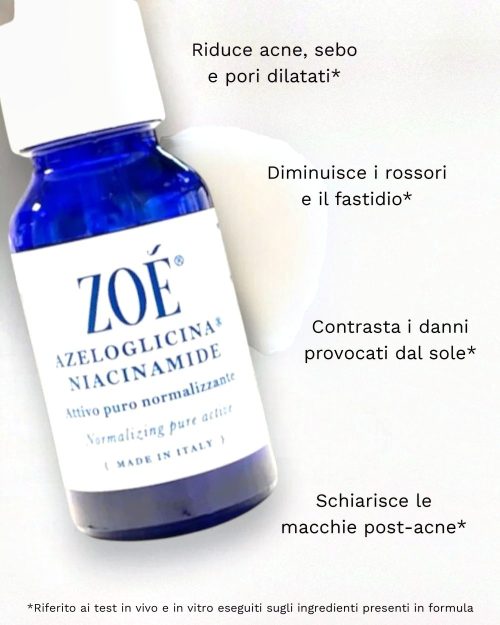 Attivo puro AZELOGLICINA® e NIACINAMIDE ad azione normalizzante seboregolatrice e anti imperfezioni- 15ml