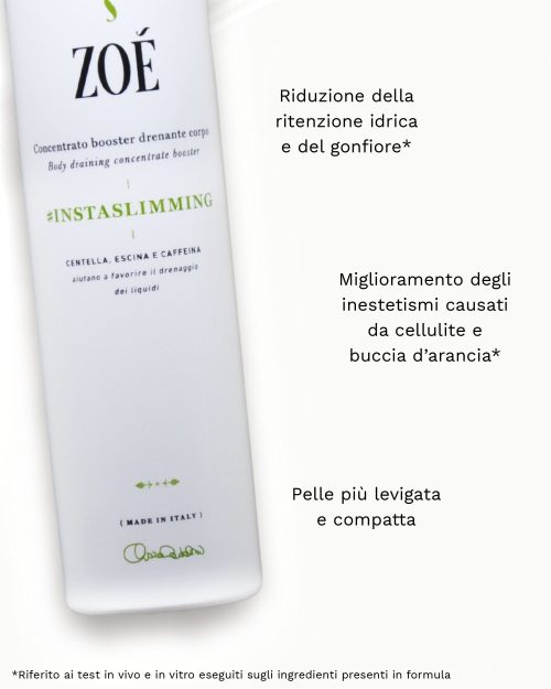 INSTASLIMMING Booster drenante corpo con Centella, Escina e Caffeina - 200ml